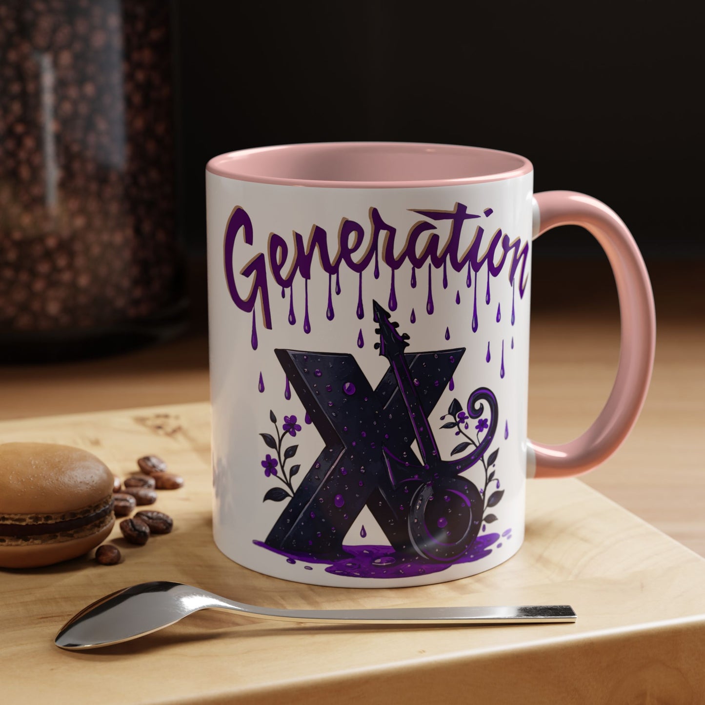 Generation X Accent Coffee Mug - Unique Gift for Coffee Lovers, Nostalgic Mug, Cool Drinkware, Home Decor, Gift for Her/Him