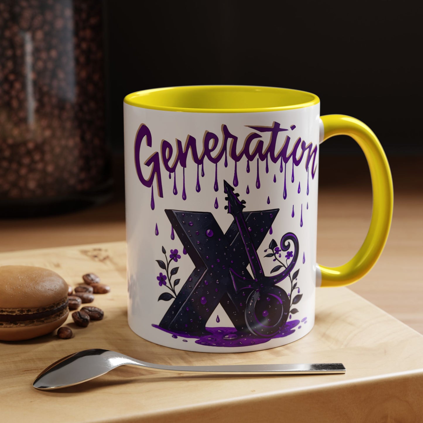 Generation X Accent Coffee Mug - Unique Gift for Coffee Lovers, Nostalgic Mug, Cool Drinkware, Home Decor, Gift for Her/Him