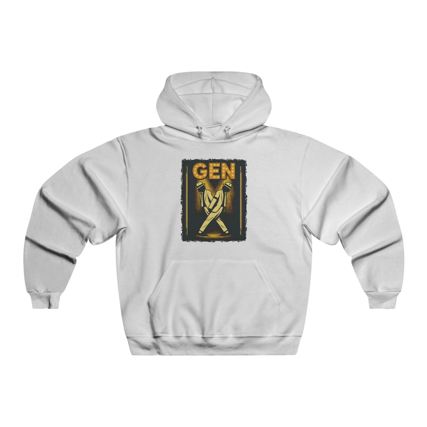 Hooded Sweatshirt 80s Vintage Retro Neon Style Men's NUBLEND®
