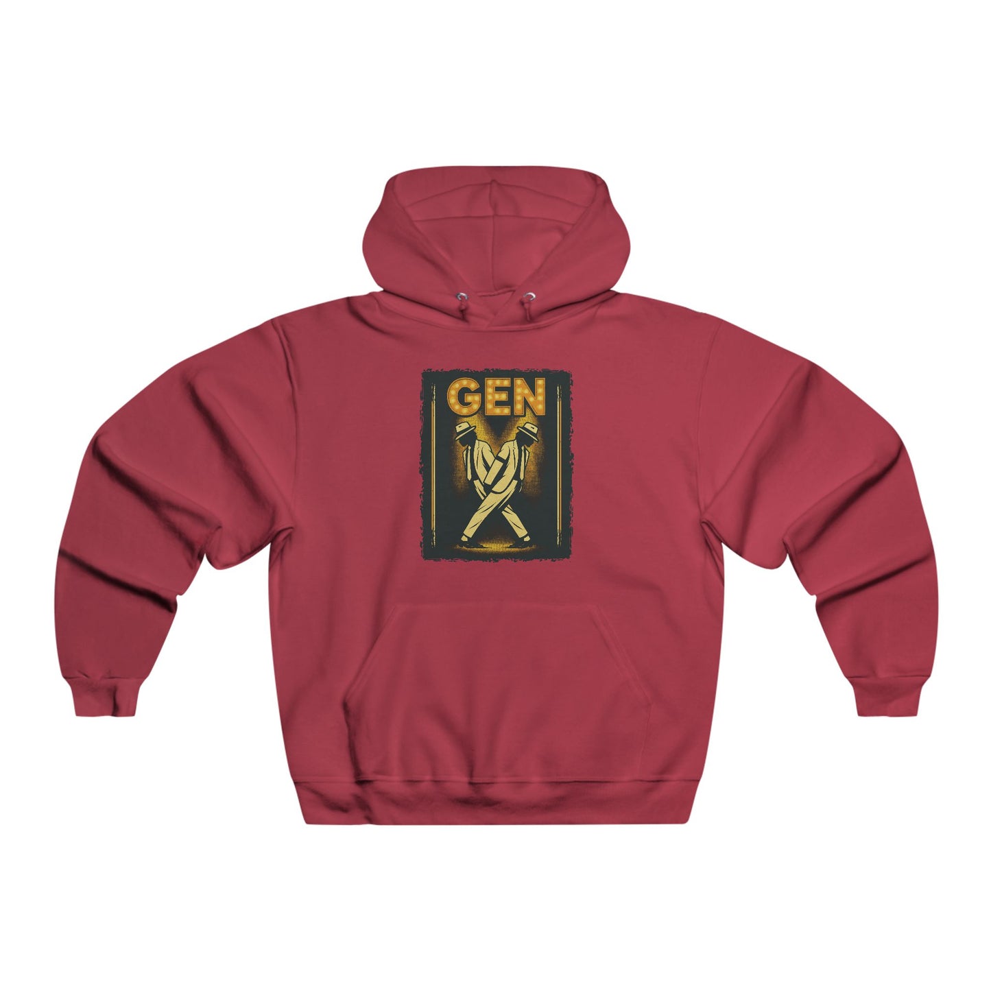 Hooded Sweatshirt 80s Vintage Retro Neon Style Men's NUBLEND®
