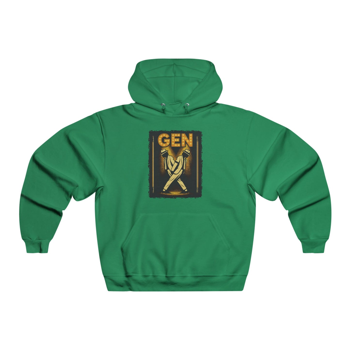 Hooded Sweatshirt 80s Vintage Retro Neon Style Men's NUBLEND®