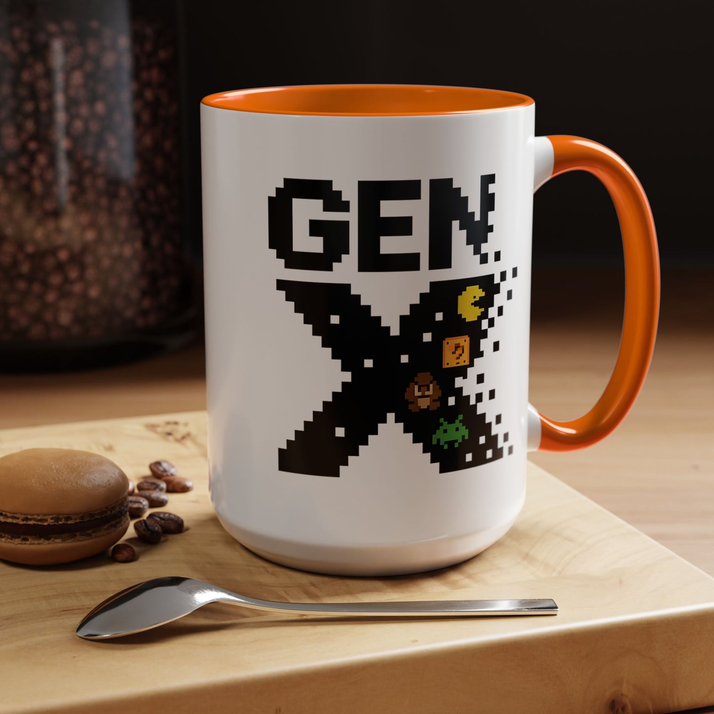 Retro Gen X Accent Coffee Mug - Perfect Gift for Gamers, Vintage Vibe, Nostalgic, Unique Design, 11oz or 15oz Fun Drinkware