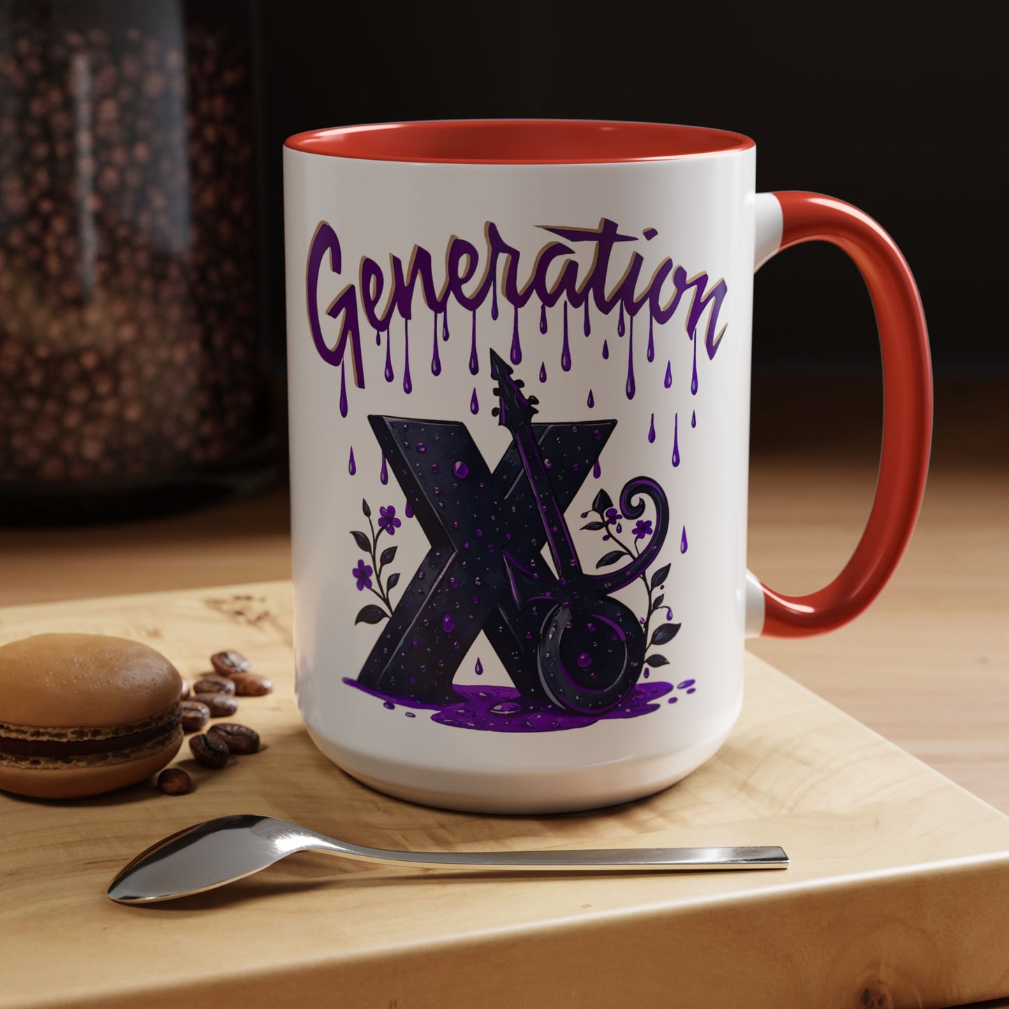 Generation X Accent Coffee Mug - Unique Gift for Coffee Lovers, Nostalgic Mug, Cool Drinkware, Home Decor, Gift for Her/Him