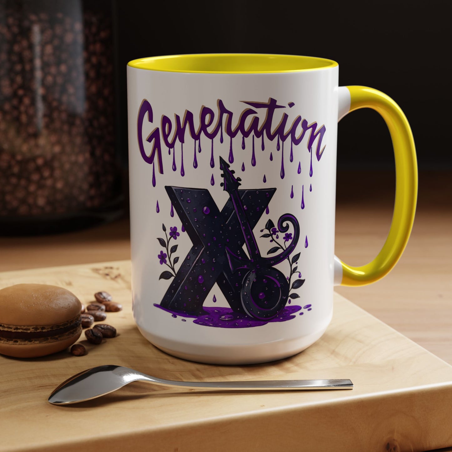 Generation X Accent Coffee Mug - Unique Gift for Coffee Lovers, Nostalgic Mug, Cool Drinkware, Home Decor, Gift for Her/Him