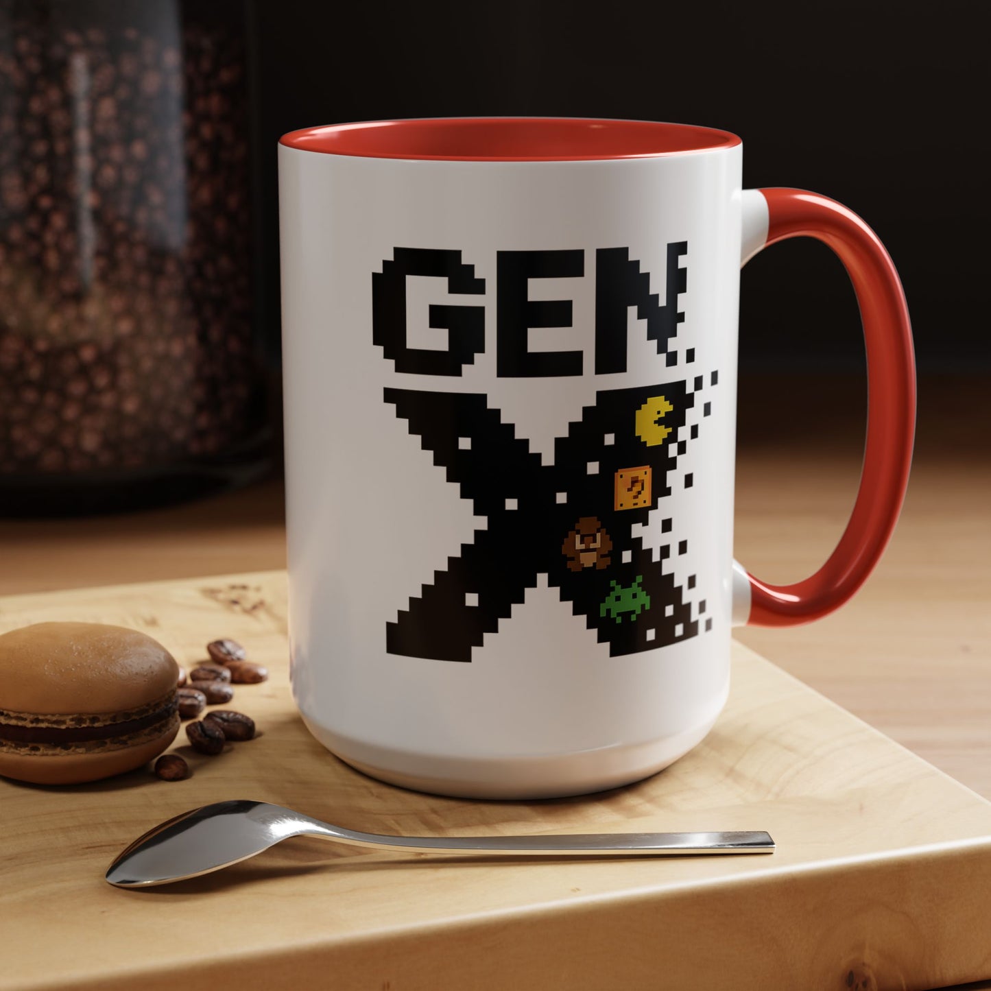 Retro Gen X Accent Coffee Mug - Perfect Gift for Gamers, Vintage Vibe, Nostalgic, Unique Design, 11oz or 15oz Fun Drinkware