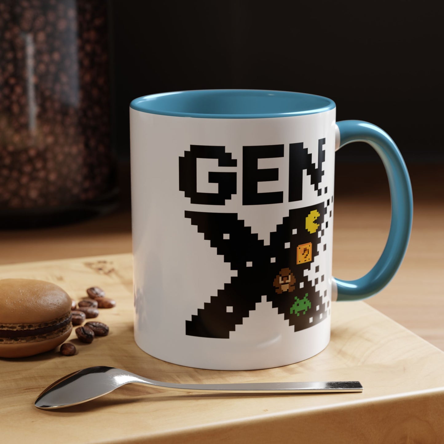 Retro Gen X Accent Coffee Mug - Perfect Gift for Gamers, Vintage Vibe, Nostalgic, Unique Design, 11oz or 15oz Fun Drinkware