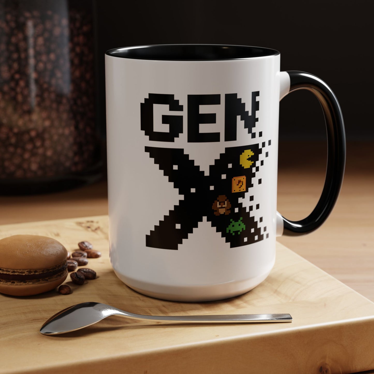 Retro Gen X Accent Coffee Mug - Perfect Gift for Gamers, Vintage Vibe, Nostalgic, Unique Design, 11oz or 15oz Fun Drinkware