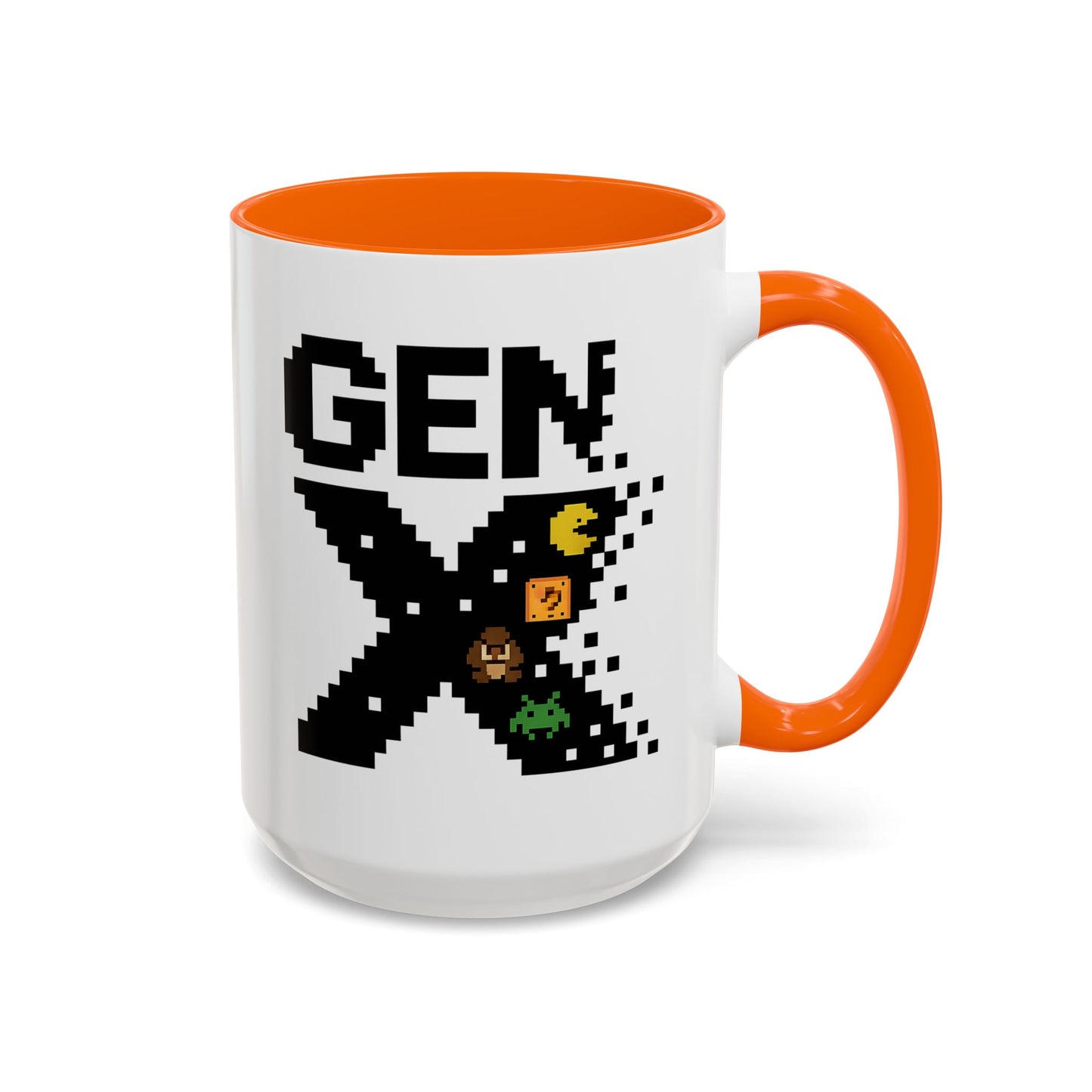 Retro Gen X Accent Coffee Mug - Perfect Gift for Gamers, Vintage Vibe, Nostalgic, Unique Design, 11oz or 15oz Fun Drinkware