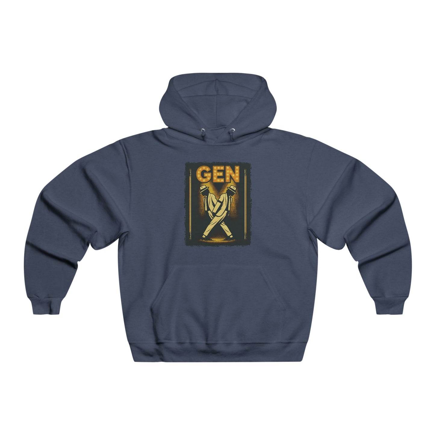 Hooded Sweatshirt 80s Vintage Retro Neon Style Men's NUBLEND®