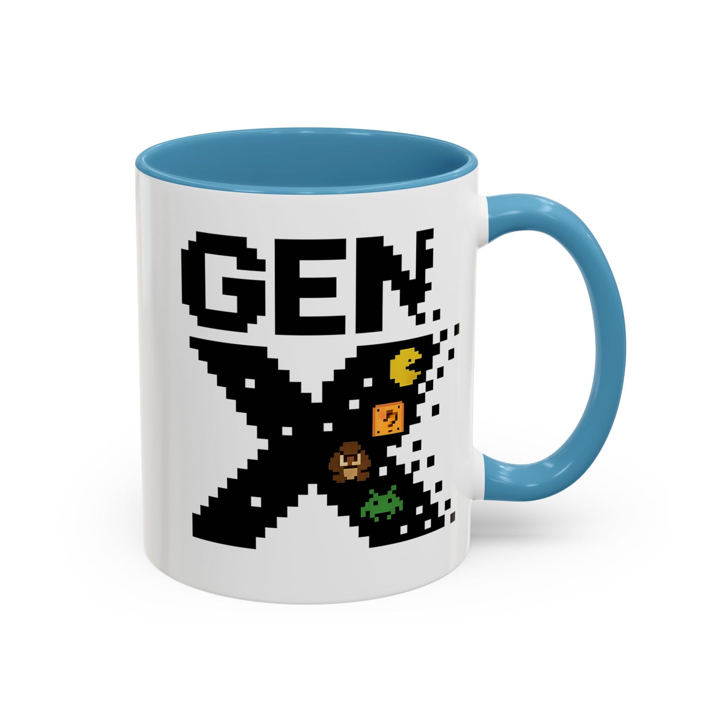 Retro Gen X Accent Coffee Mug - Perfect Gift for Gamers, Vintage Vibe, Nostalgic, Unique Design, 11oz or 15oz Fun Drinkware