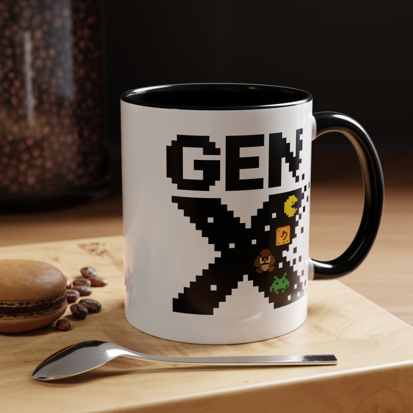 Retro Gen X Accent Coffee Mug - Perfect Gift for Gamers, Vintage Vibe, Nostalgic, Unique Design, 11oz or 15oz Fun Drinkware