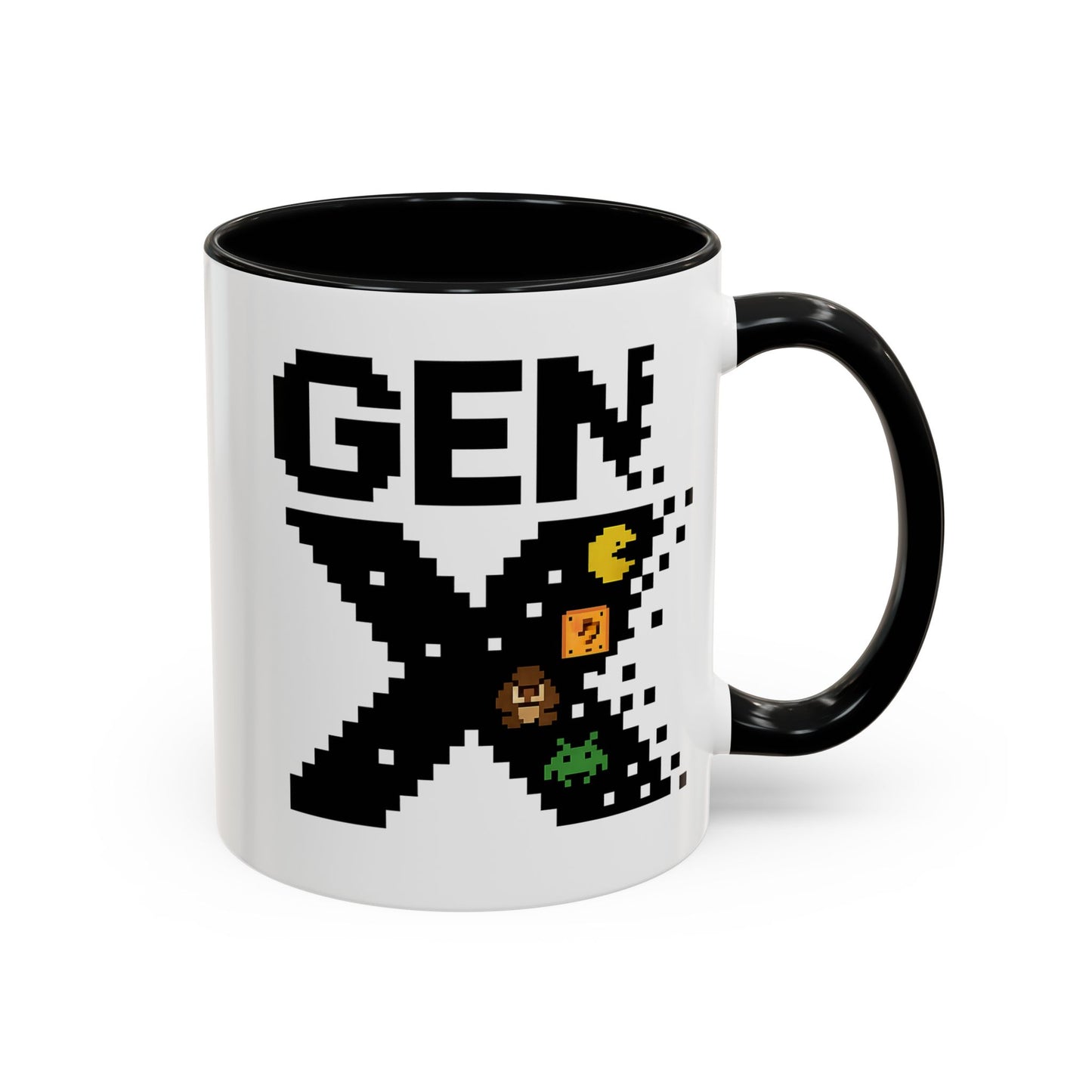 Retro Gen X Accent Coffee Mug - Perfect Gift for Gamers, Vintage Vibe, Nostalgic, Unique Design, 11oz or 15oz Fun Drinkware