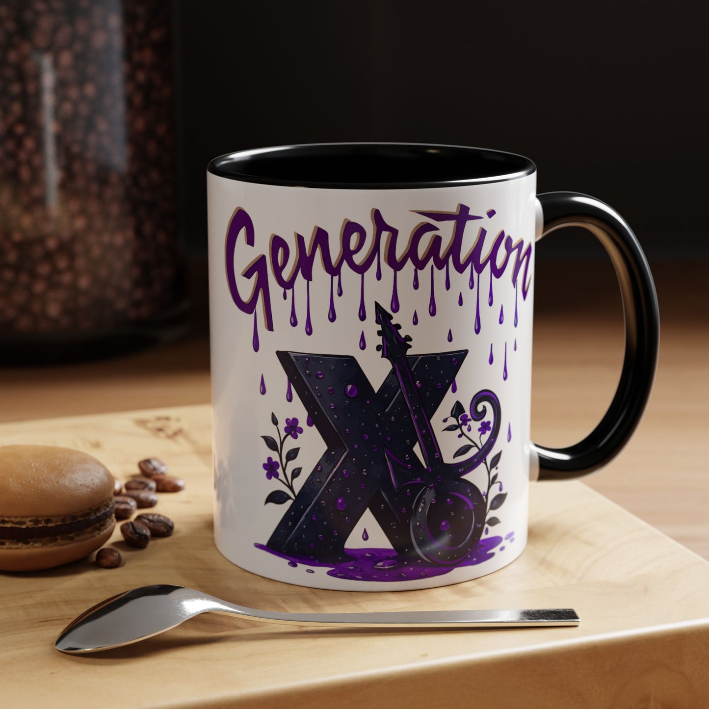 Generation X Accent Coffee Mug - Unique Gift for Coffee Lovers, Nostalgic Mug, Cool Drinkware, Home Decor, Gift for Her/Him
