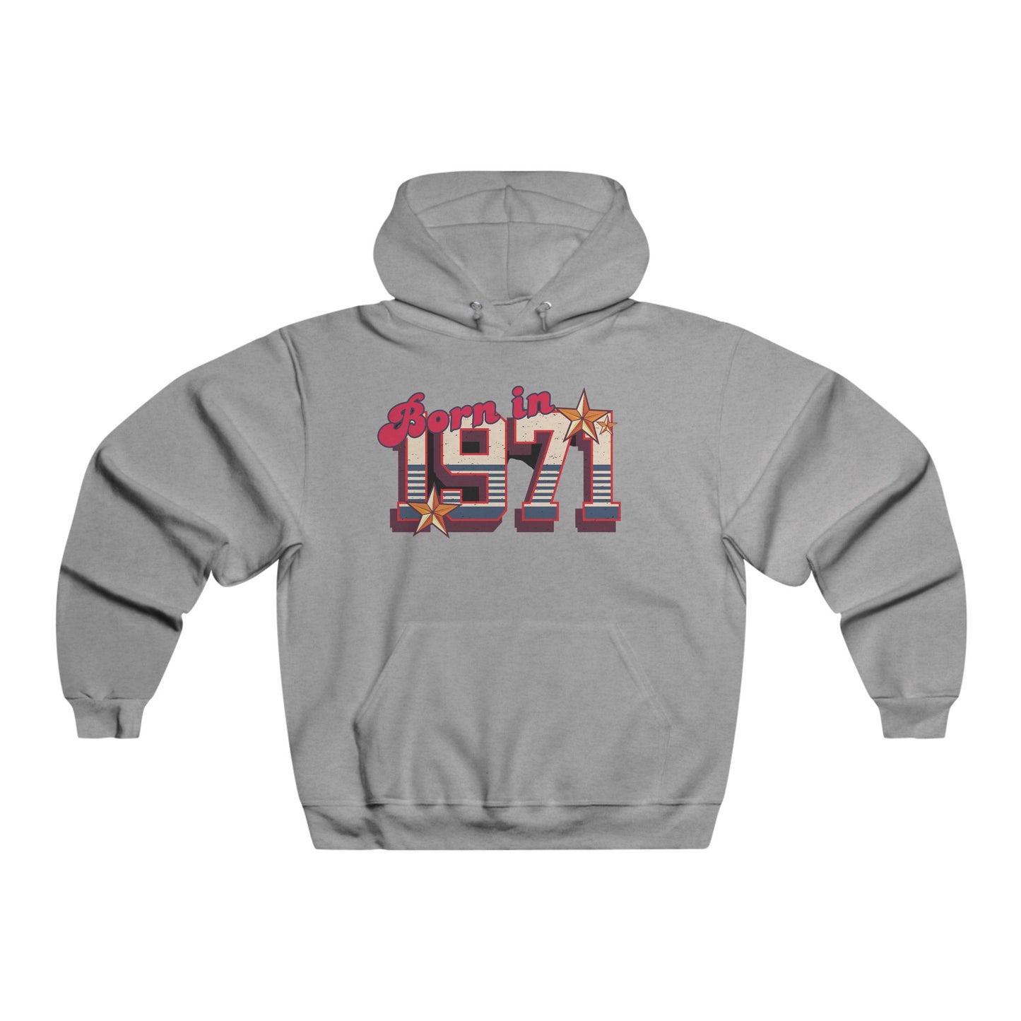 Hooded Sweatshirt 1971 Retro Vintage Style for Men
