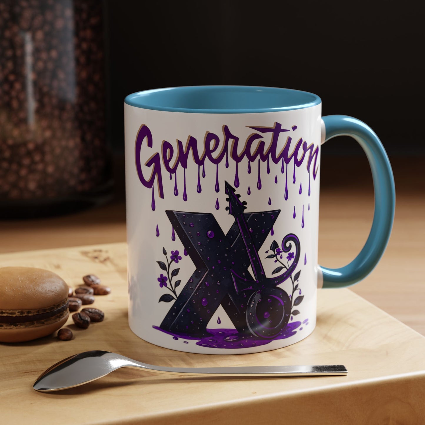 Generation X Accent Coffee Mug - Unique Gift for Coffee Lovers, Nostalgic Mug, Cool Drinkware, Home Decor, Gift for Her/Him