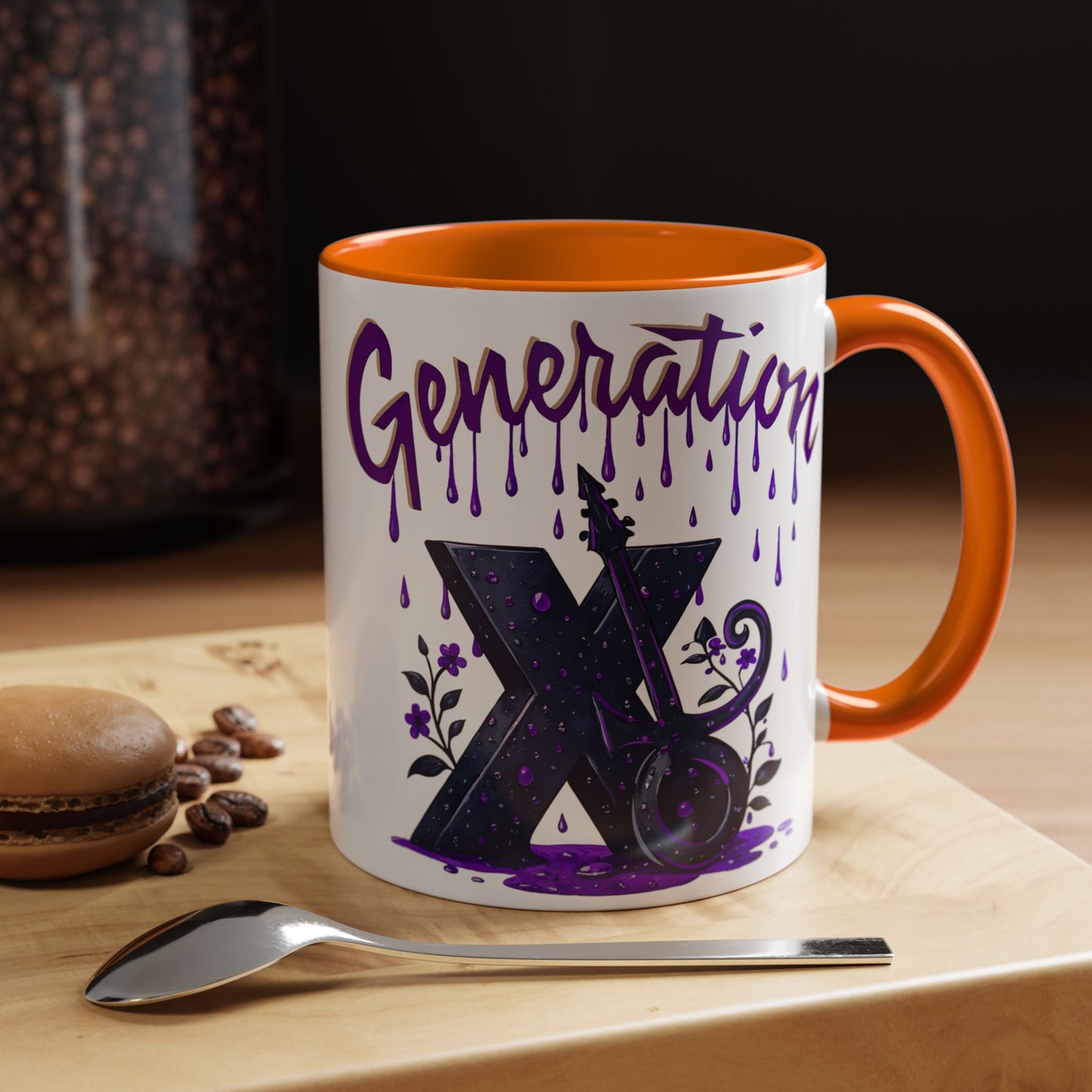 Generation X Accent Coffee Mug - Unique Gift for Coffee Lovers, Nostalgic Mug, Cool Drinkware, Home Decor, Gift for Her/Him