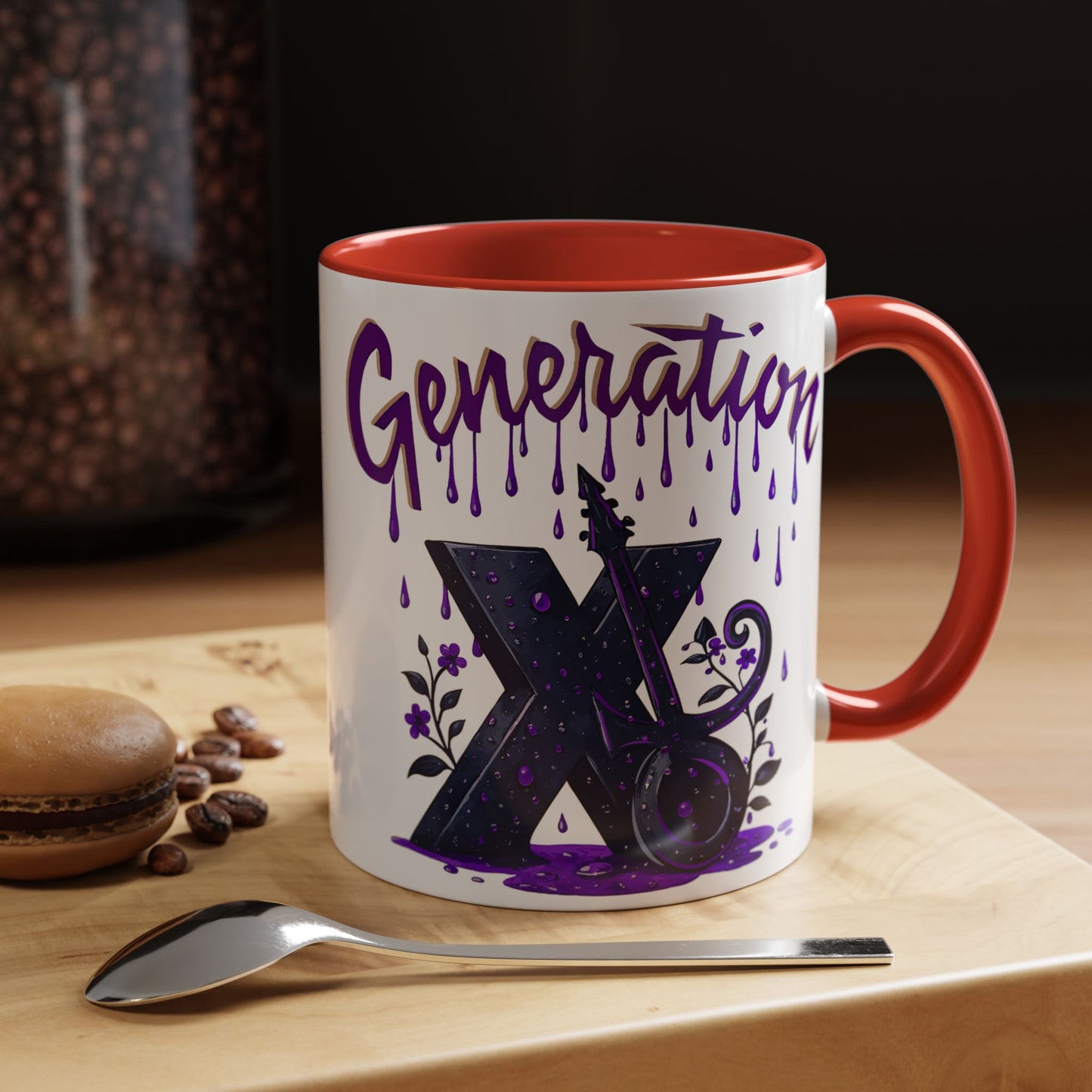 Generation X Accent Coffee Mug - Unique Gift for Coffee Lovers, Nostalgic Mug, Cool Drinkware, Home Decor, Gift for Her/Him