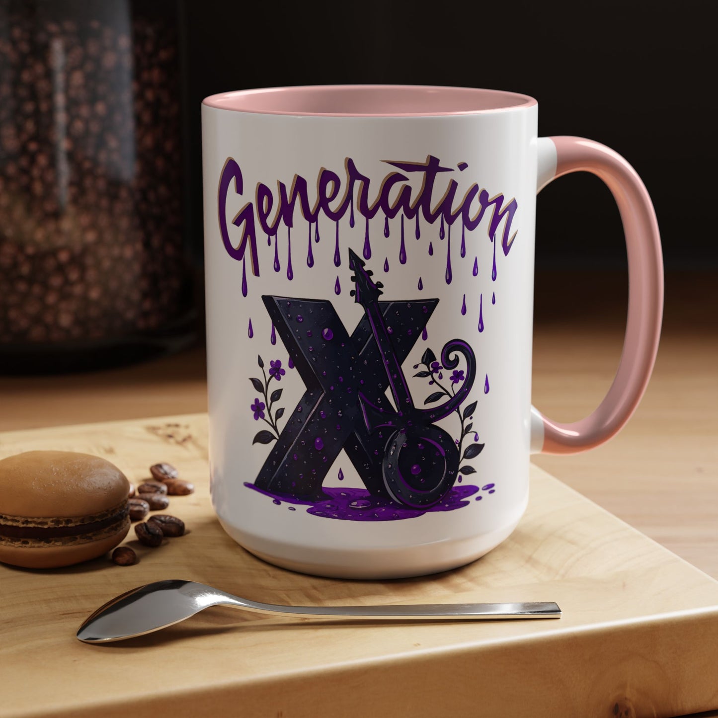 Generation X Accent Coffee Mug - Unique Gift for Coffee Lovers, Nostalgic Mug, Cool Drinkware, Home Decor, Gift for Her/Him