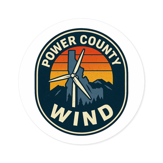 Vintage Wind Power County Stickers, Retro Style Outdoor Decals for Laptops, Water Bottles, Gifts, Home Decor