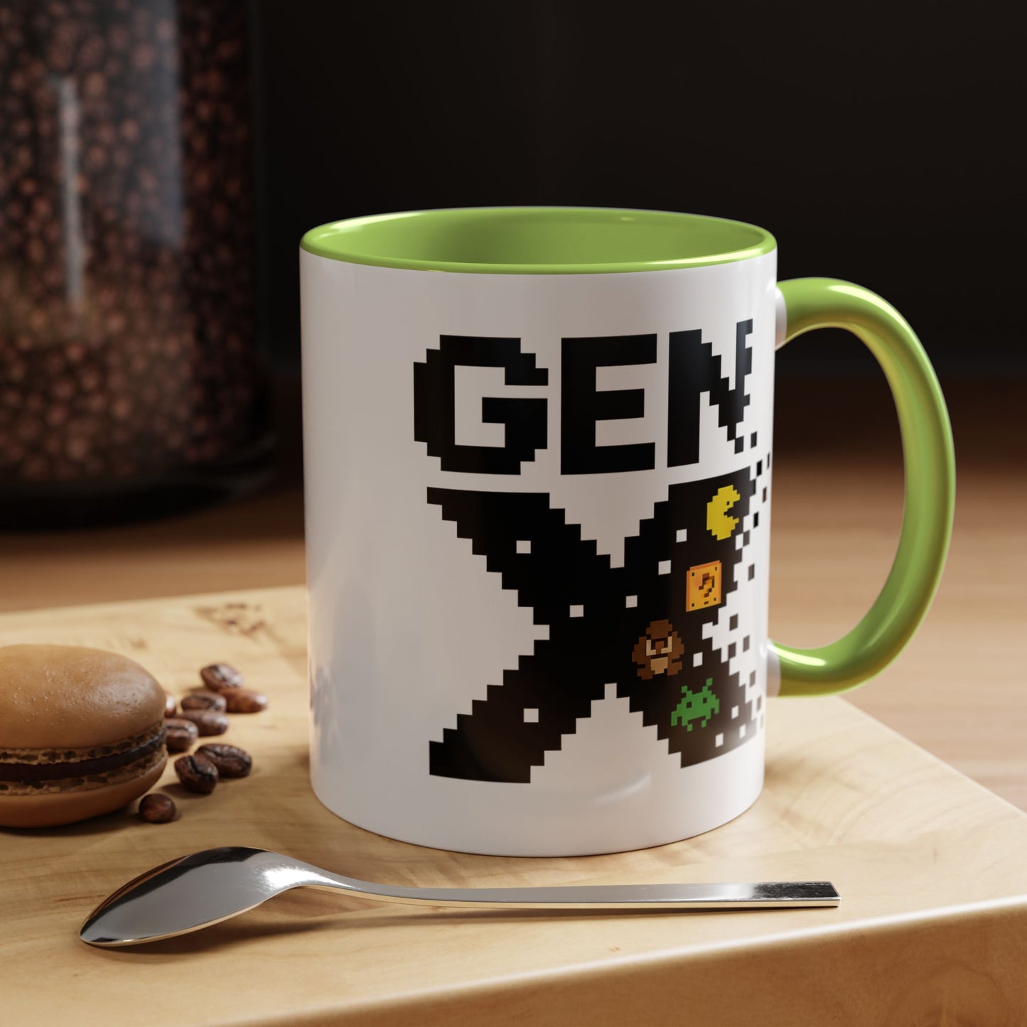 Retro Gen X Accent Coffee Mug - Perfect Gift for Gamers, Vintage Vibe, Nostalgic, Unique Design, 11oz or 15oz Fun Drinkware