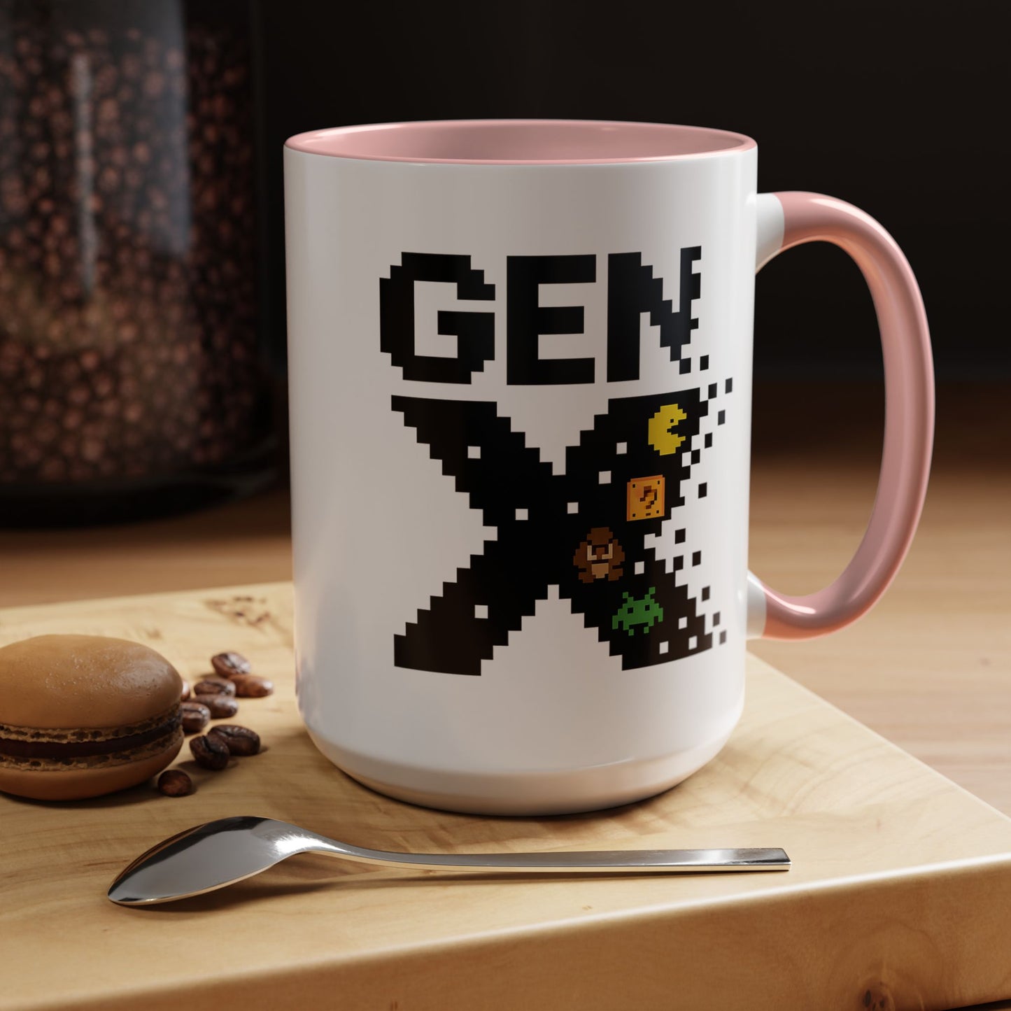 Retro Gen X Accent Coffee Mug - Perfect Gift for Gamers, Vintage Vibe, Nostalgic, Unique Design, 11oz or 15oz Fun Drinkware