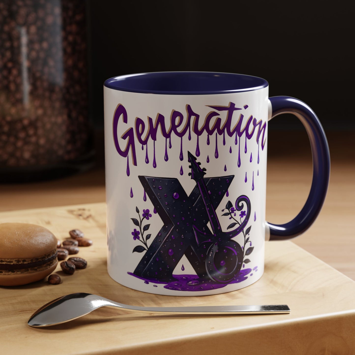 Generation X Accent Coffee Mug - Unique Gift for Coffee Lovers, Nostalgic Mug, Cool Drinkware, Home Decor, Gift for Her/Him