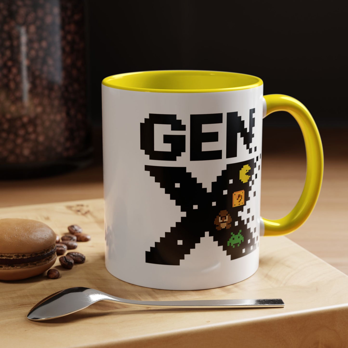 Retro Gen X Accent Coffee Mug - Perfect Gift for Gamers, Vintage Vibe, Nostalgic, Unique Design, 11oz or 15oz Fun Drinkware