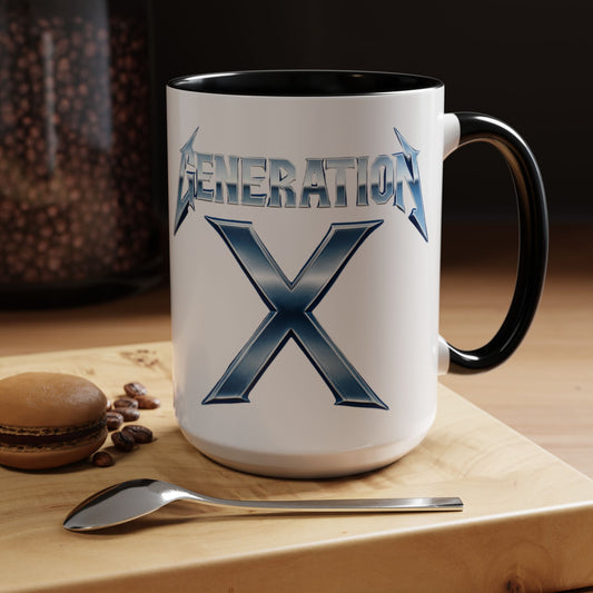 Generation X Accent Coffee Mug | Cool Gift for Coffee Lovers | Unique Tea Cup | Perfect for Friends | Trendy Desk Decor, Birthday, Holiday