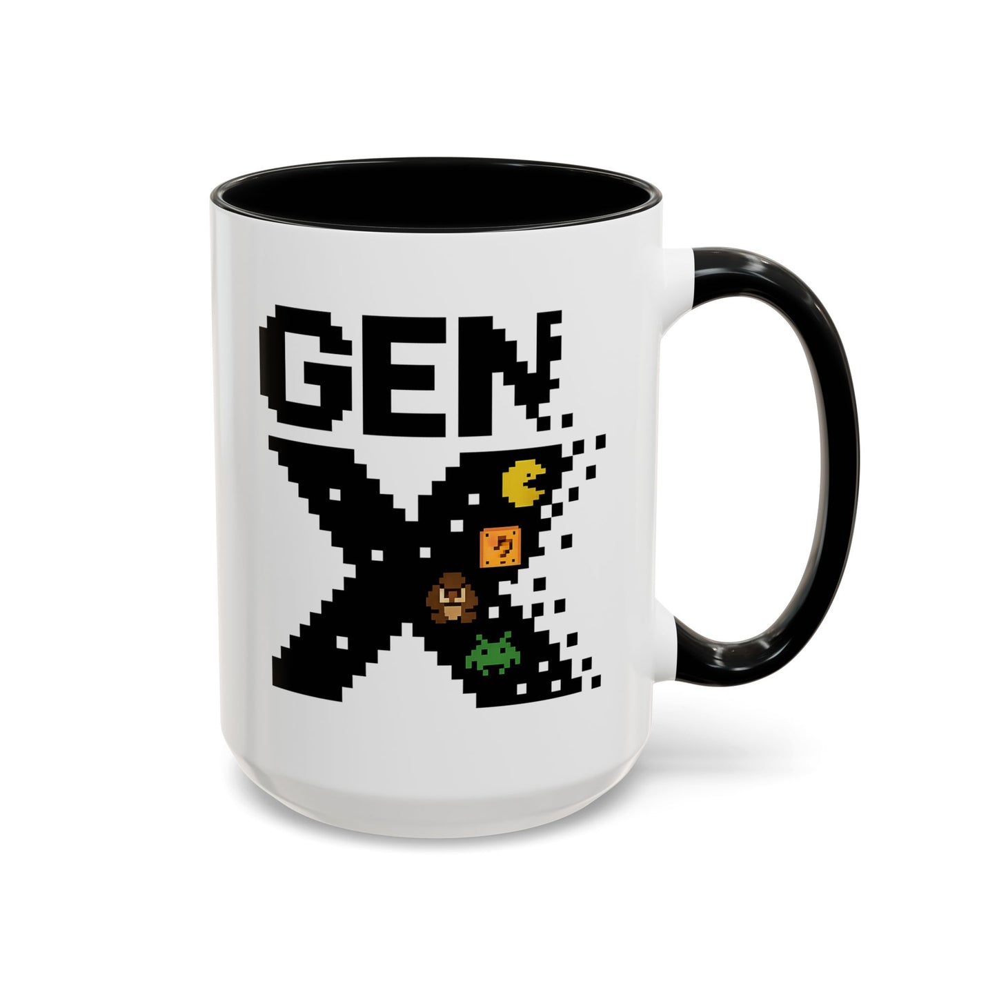 Retro Gen X Accent Coffee Mug - Perfect Gift for Gamers, Vintage Vibe, Nostalgic, Unique Design, 11oz or 15oz Fun Drinkware