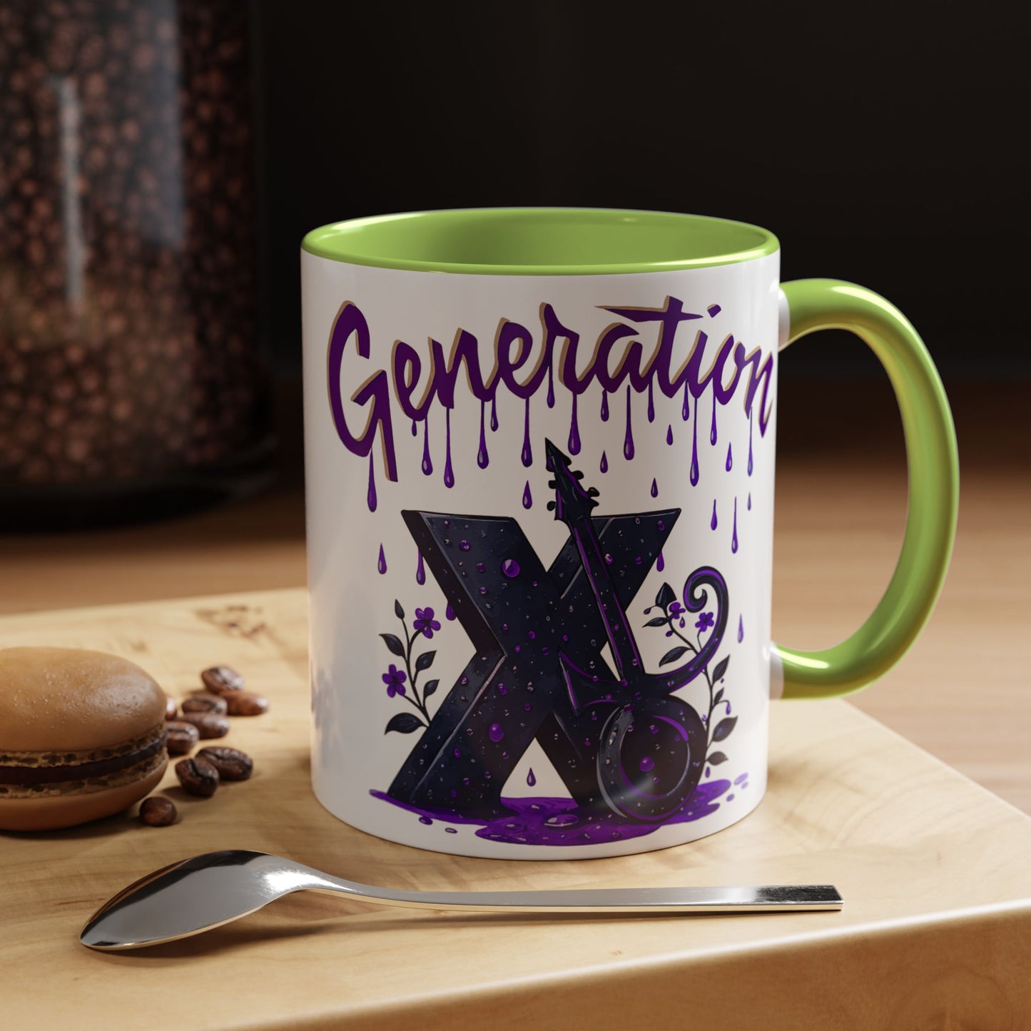 Generation X Accent Coffee Mug - Unique Gift for Coffee Lovers, Nostalgic Mug, Cool Drinkware, Home Decor, Gift for Her/Him