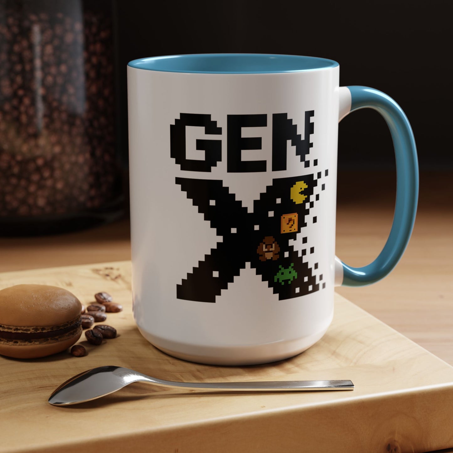 Retro Gen X Accent Coffee Mug - Perfect Gift for Gamers, Vintage Vibe, Nostalgic, Unique Design, 11oz or 15oz Fun Drinkware