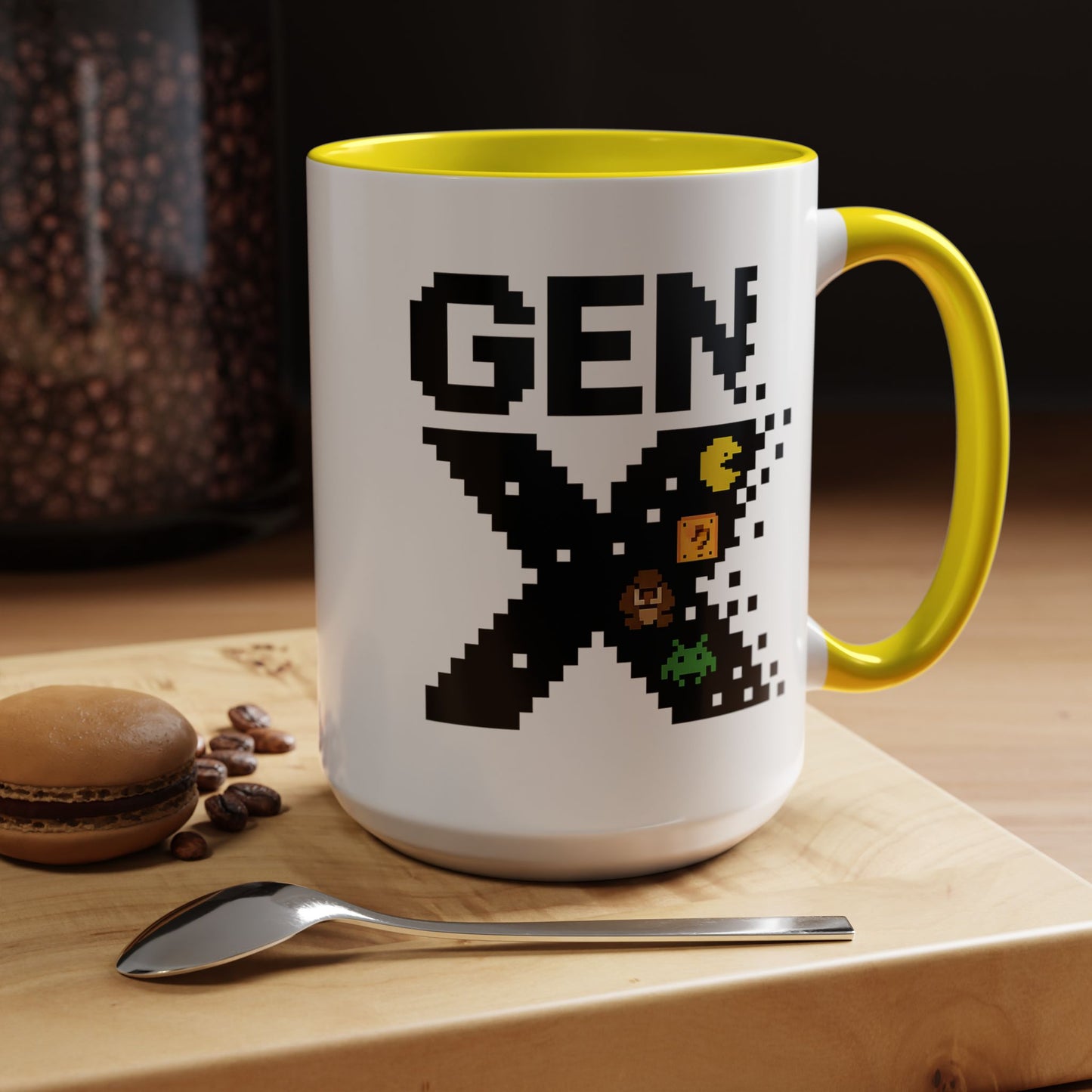 Retro Gen X Accent Coffee Mug - Perfect Gift for Gamers, Vintage Vibe, Nostalgic, Unique Design, 11oz or 15oz Fun Drinkware